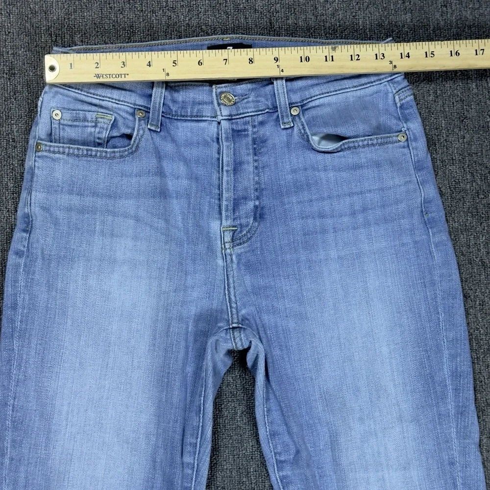 7 For All Mankind Josephina Size 26 (28X25) Button Fly Light Wash Mid‎ Rise
